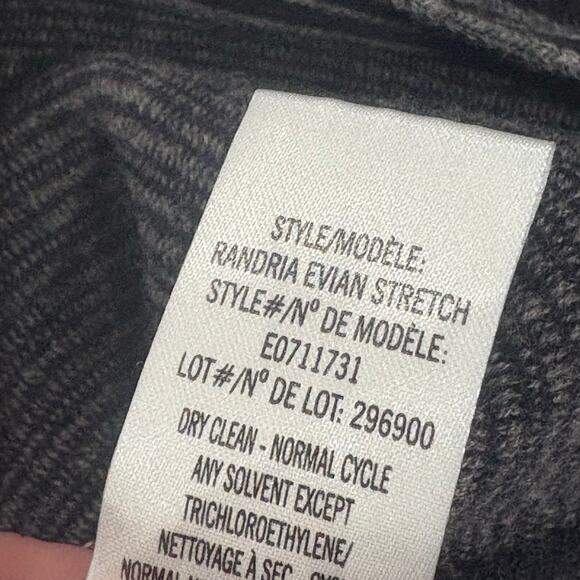 Theory Randria Evian Stretch Wool Navy A-Line Stripe Dress Size Small - Picture 6 of 10